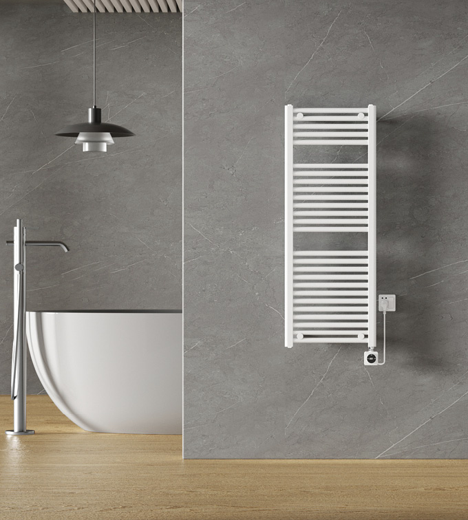 Smart - elektrische handdoekradiator - Glans Wit -118,5 x 45