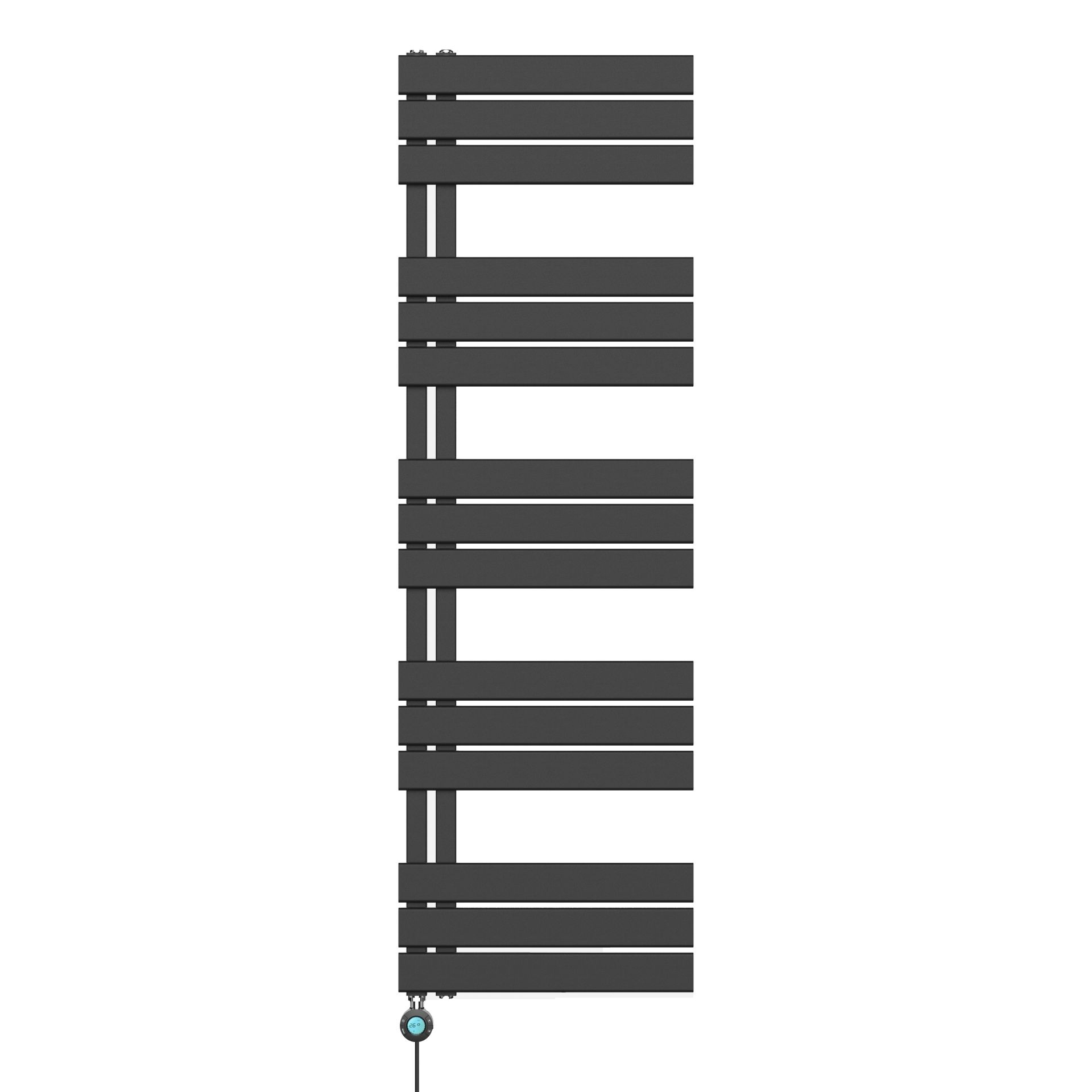 H160 x B50 cm - elektrische handdoekradiator 755W  Mat Zwart