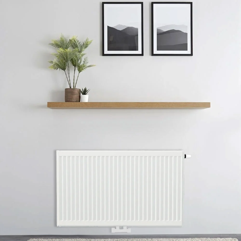H50 x B120 T33 - Paneelradiator C8 geribbelde voorzijde Wit