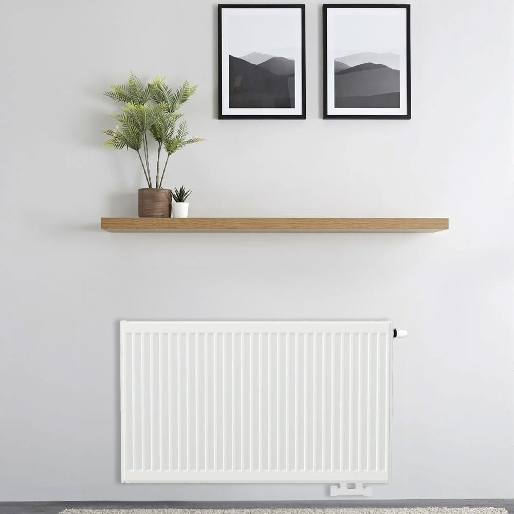H60 x B60 T11 - Paneelradiator C6 geribbelde voorzijde Wit