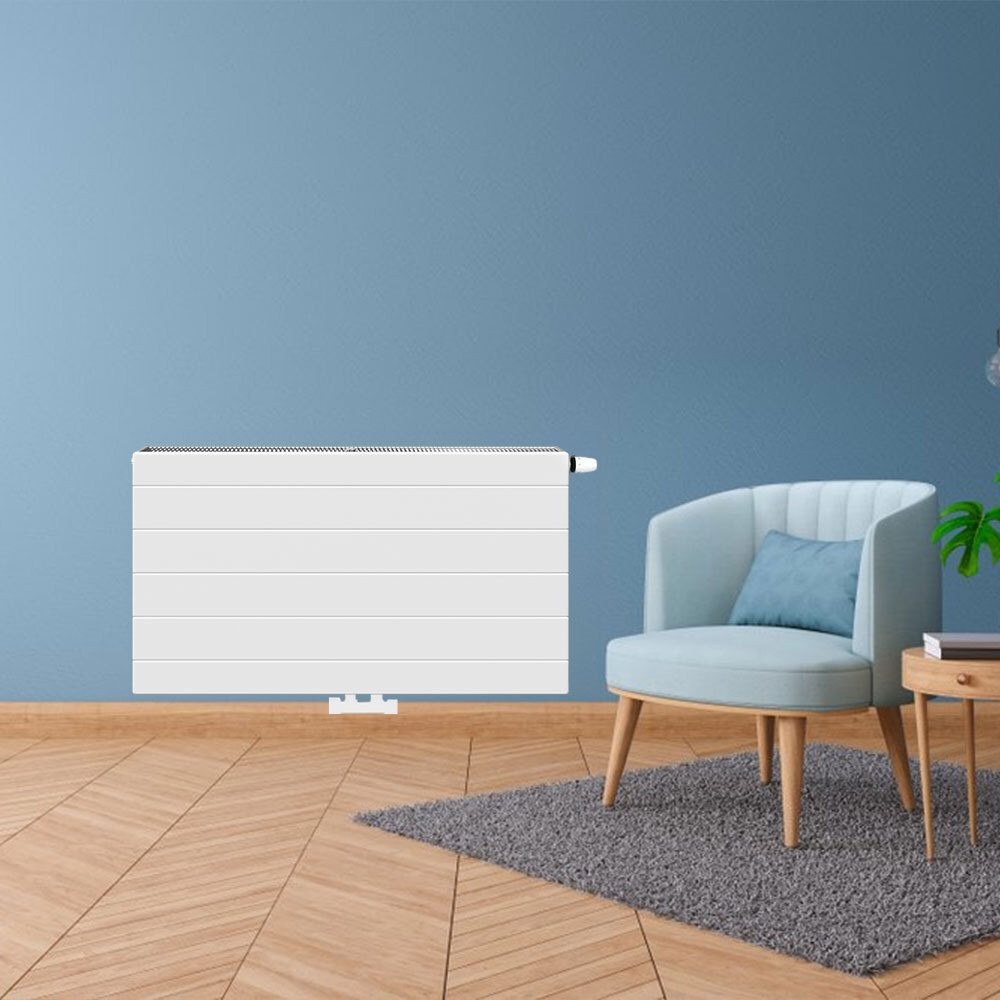 H60 x B180 T33 - Paneelradiator C8 gegroefde voorzijde Wit