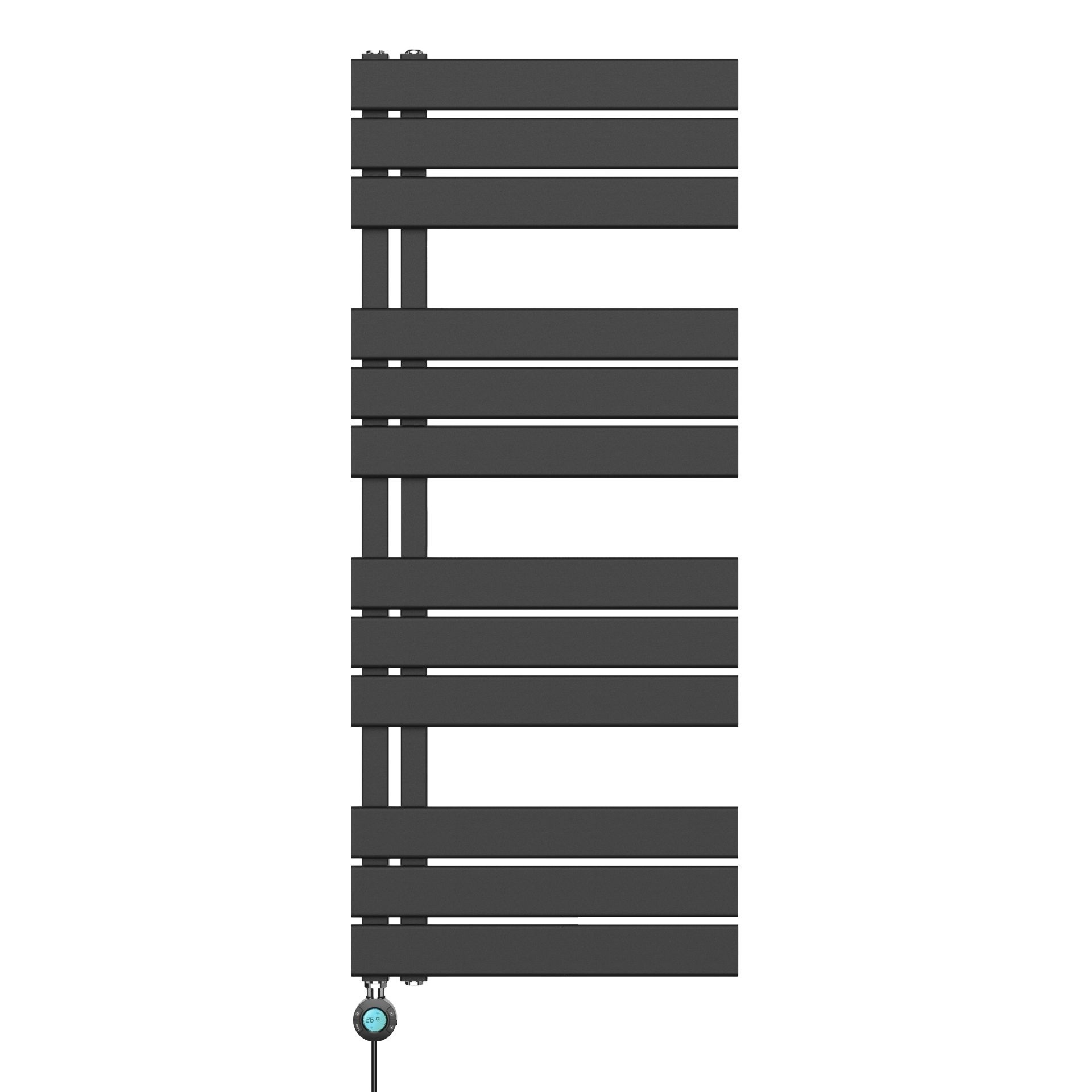 H120 x B50 cm - elektrische handdoekradiator 593W  Mat Zwart