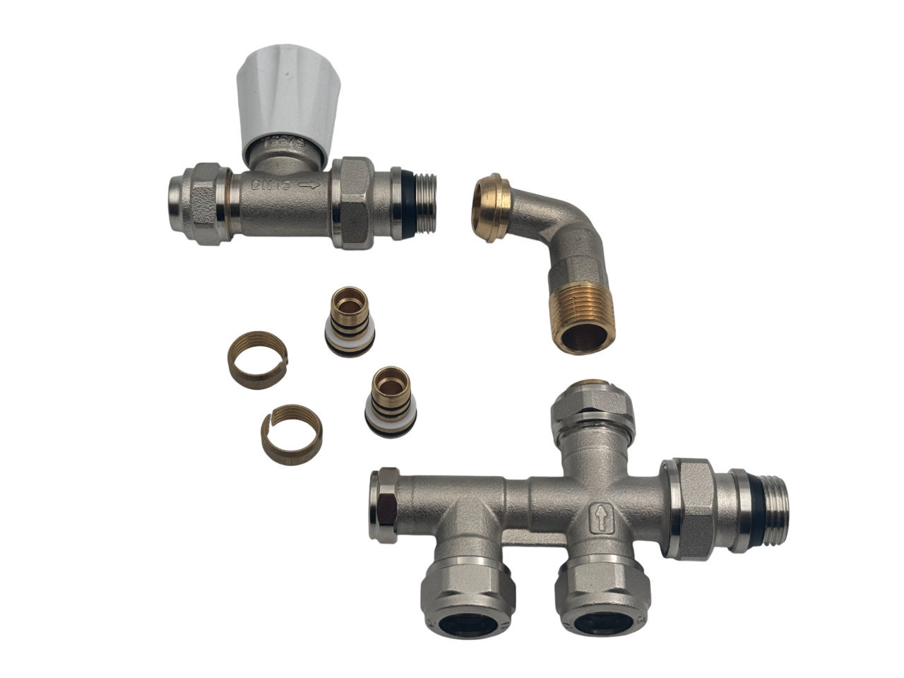 GH combi rechte kraan 15mm + onderblok 16mm