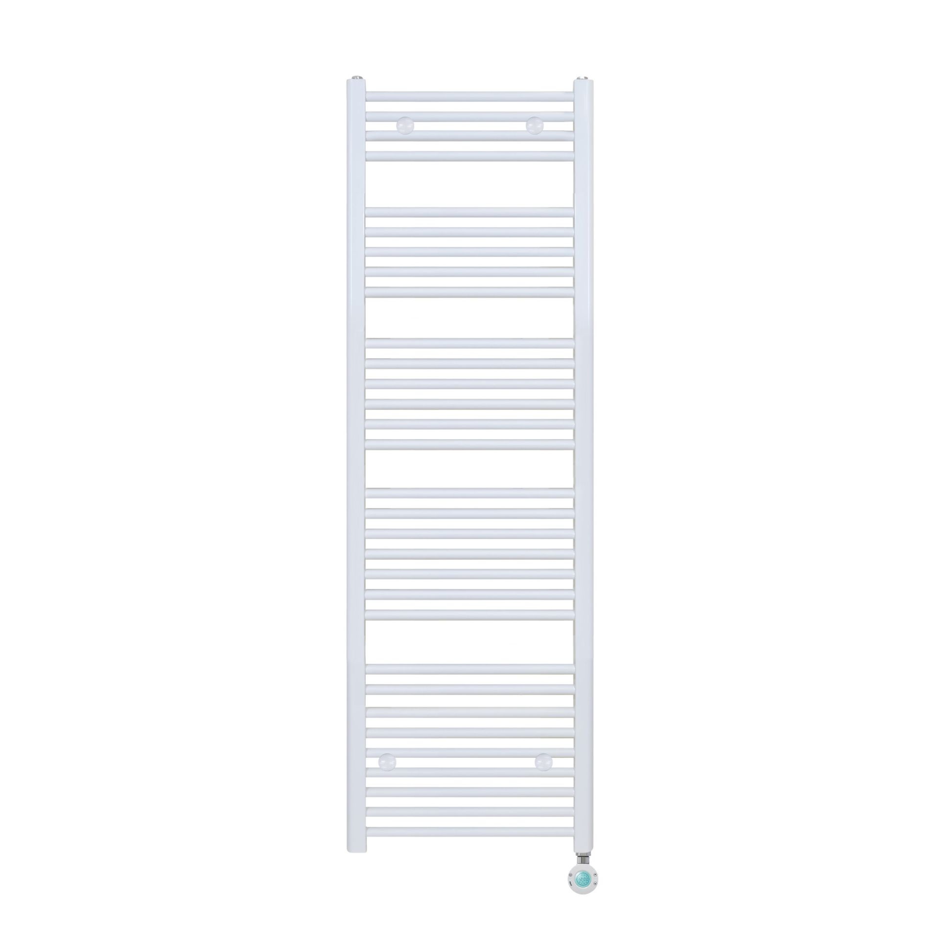 H180 x B55 cm - elektrische handdoekradiator 900 Watt -  Wit