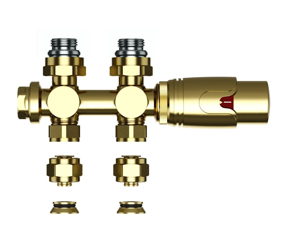 Thermostatisch Multi blok set - Goud - 15 / 16 mm