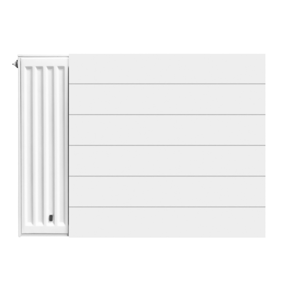 H30 x B300 cm  LINEA radiator voorplaat - Wit (Ral 9016)