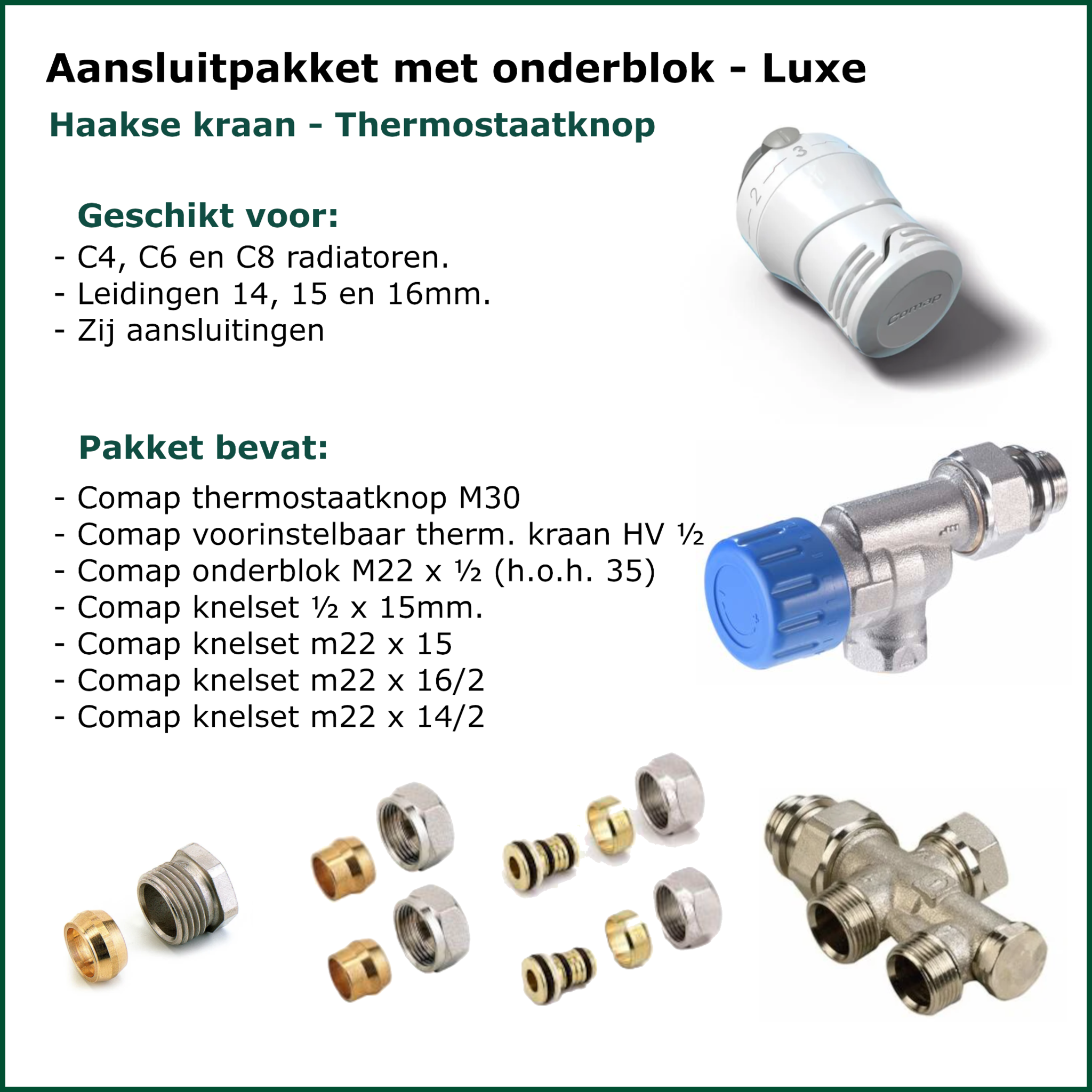 Set 9 - Aansluitset Haaks verkeerd - Onderblok - Luxe