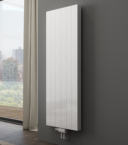 H220 x B60 Verticale designradiator T20 - C4 gestreept Wit