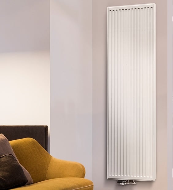 H200 x B30 Verticale designradiator T20 - C4 geribbeld Wit
