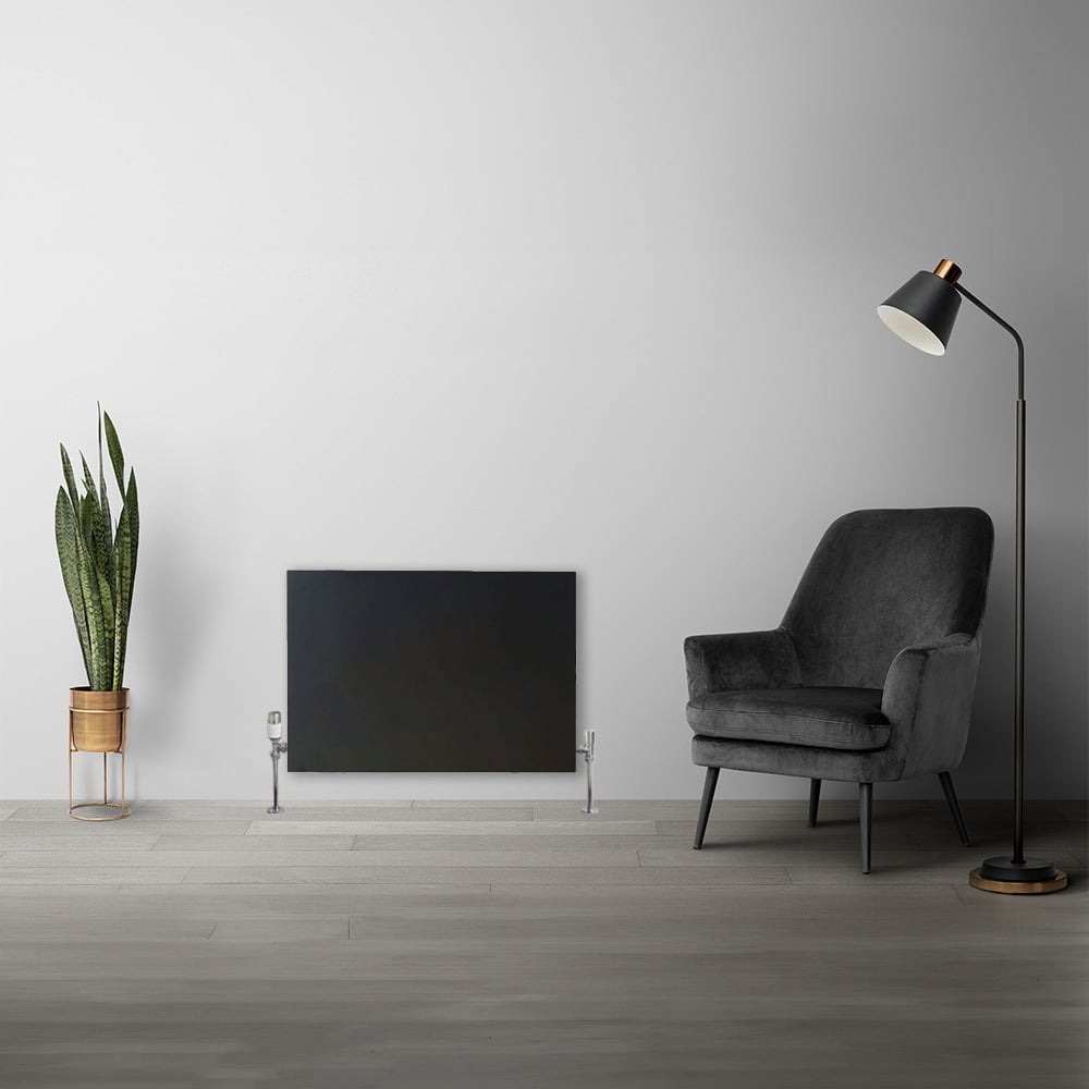 H40 x B80 T11 - Paneelradiator C4 vlakke voorzijde Mat Zwart