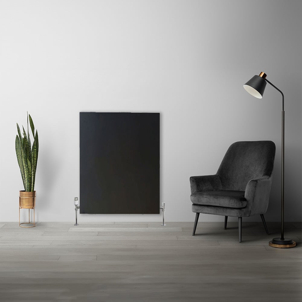 H90 x B80 T11 - Paneelradiator C4 vlakke voorzijde Mat Zwart