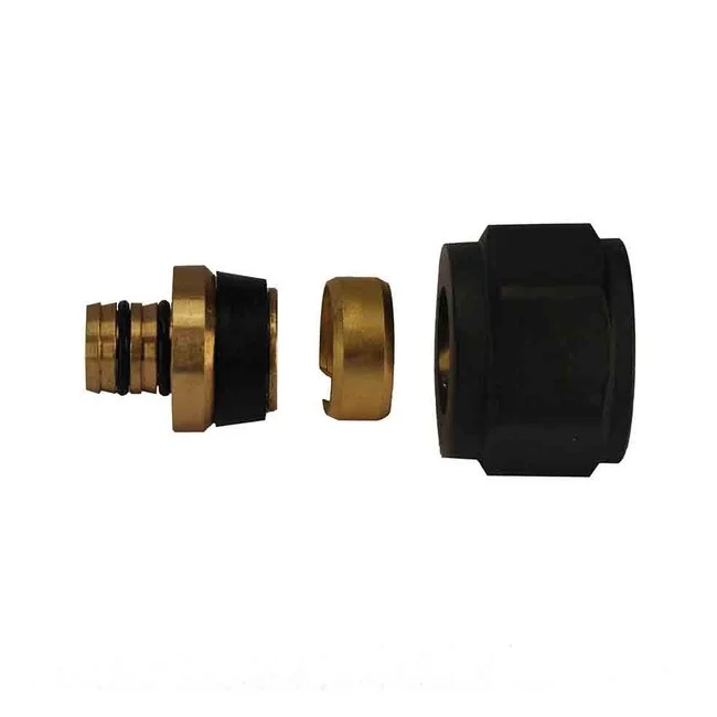 luxe adaptor 16x2,0 Eurok. mat zwart