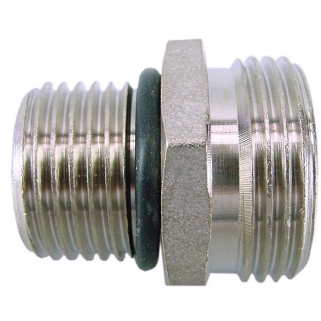Rd-901 nippels 1/2''bui.lang x eurokonus 3/4 + o-ring vernikkeld