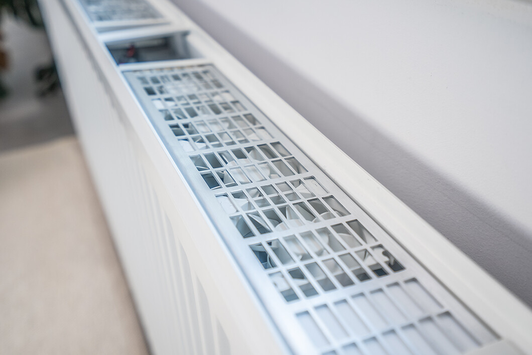 Radiator ventilator universeel Slim en fluit Stil 50 cm