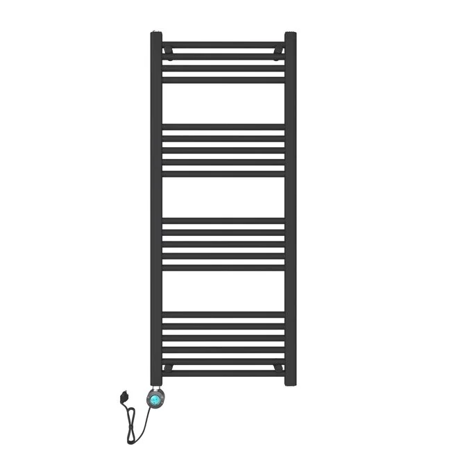 H120 x B50 cm - elektrische handdoekradiator 700 Watt -  Mat Zwart