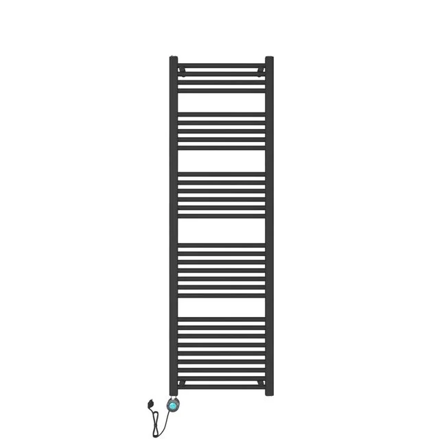 H180 x B55 cm - elektrische handdoekradiator 900 Watt -  Mat Zwart