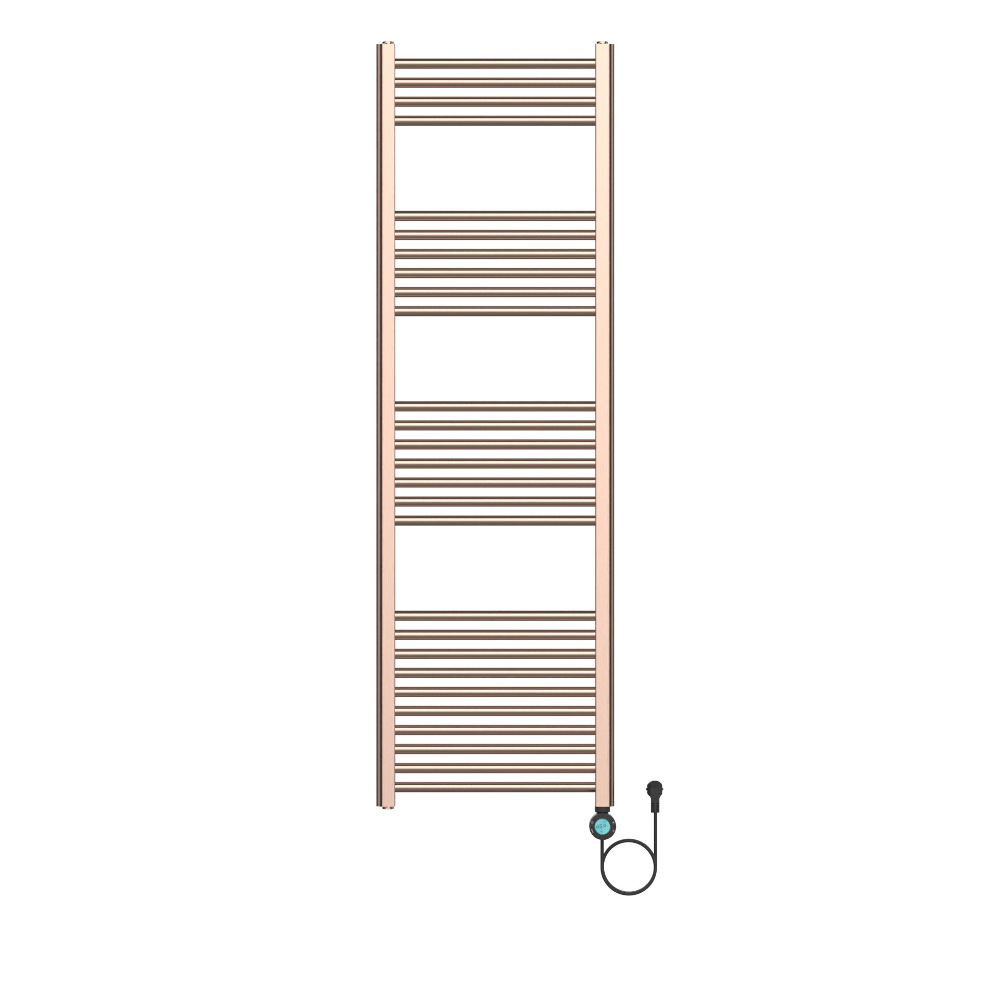 H120 x B50 -  elektrische Handdoekradiator 700W geborsteld koper