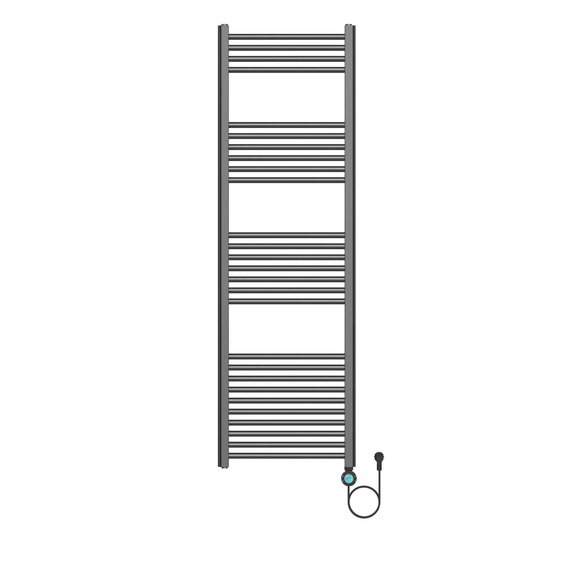 H160 x B50 cm  elektrische Handdoekradiator 700W Gunmetal
