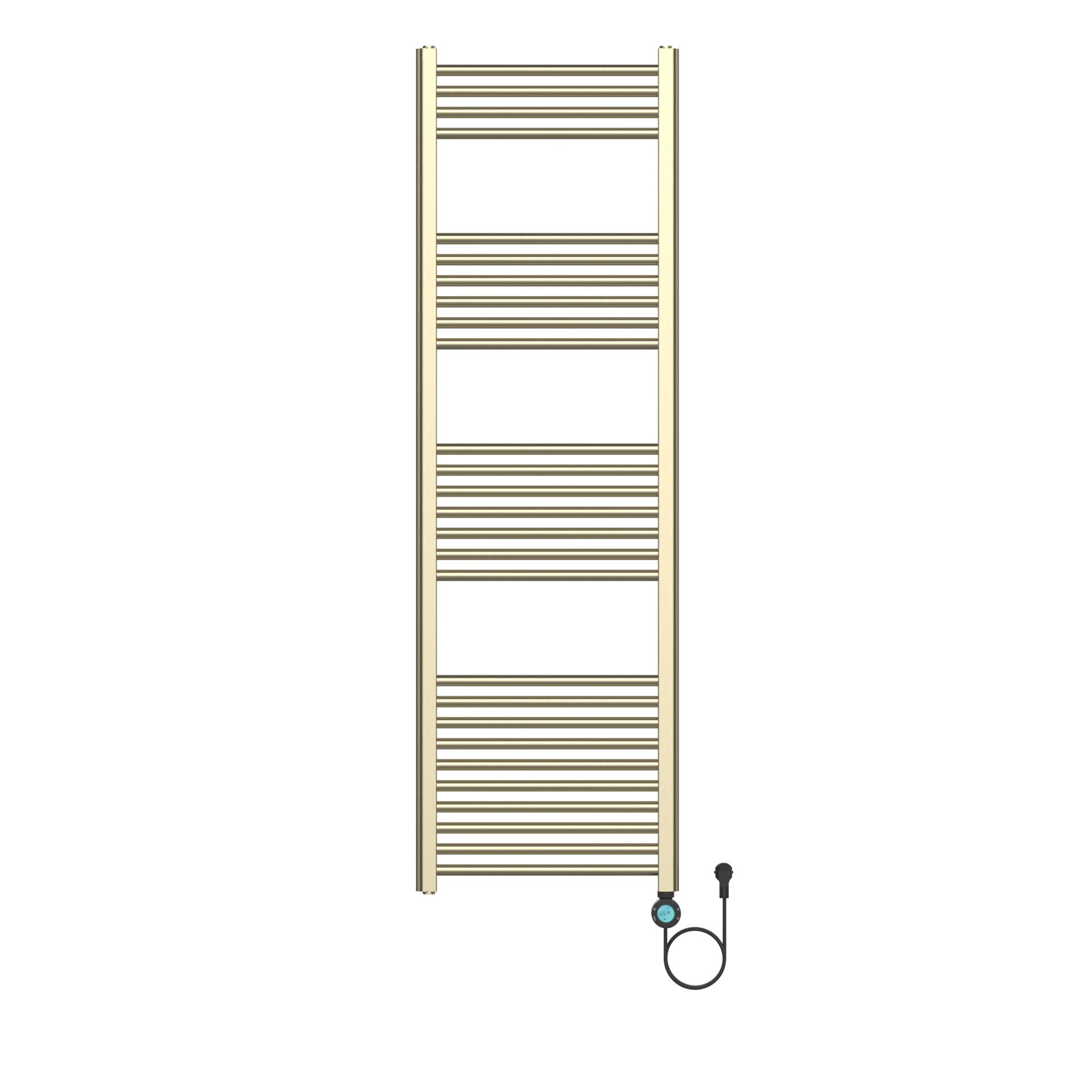 H120 x B50 - elektrische Handdoekradiator 700W geborsteld goud