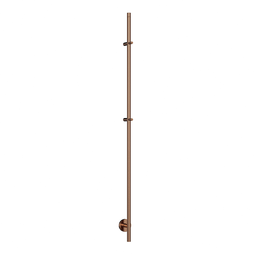 Callista elektrische staafhanddoekradiator 60 Watt 150 cm geborsteld brons koper PVD